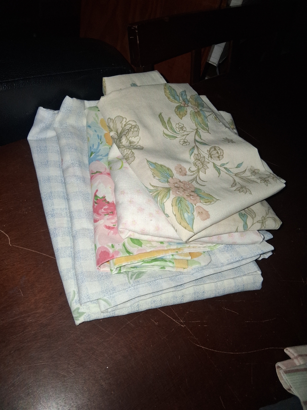 Vintage Floral & Pastel pillow cases- Cream, Blue, Pink
